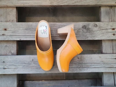 Шведские сабо на высоких каблуках Maguba Стокгольм оранжевый размер США женщин 6 / ЕС 36 узкий - Изображение 1 из 4