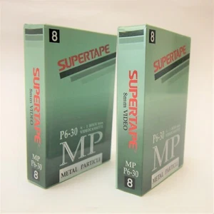 (2) Radio Shack Supertape 8mm Video Tape, P6-30, Sp = 1/2Hr. LP = 1 Hr. - Picture 1 of 6