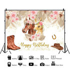 Flower West Cowboy Cowgirl Horse Party Photo Backdrops Background Birthday Decor