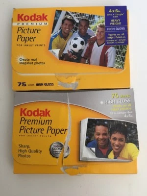 Kodak Picture Paper Premium & Ultima 4"x6" HIGH GLOSS 75 Sheets /55 heavy weight - Image 1 of 4