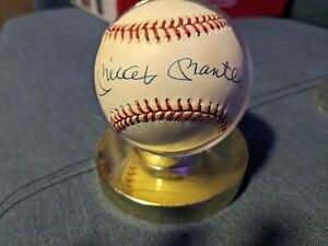 Mickey Mantle Signed OAL Baseball - Yankees HOF, MVP, 500 HR - w/COA