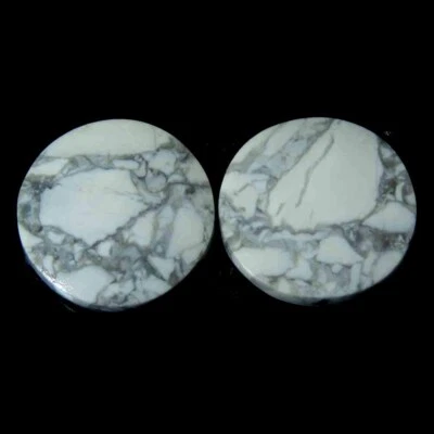 23,50 kt. 100 % natürlicher Howlith runder Cab Edelstein 17 x 17 x 4 mm passe... - Bild 1 von 4