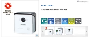 Planet Home Camara Puerta PoE mod.HDP-1100PT - Imagen 1 de 10