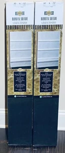 Lot Of 2 ~ Linen Look Cream~ 30” X 72” Fabric Blinds/Roman Shades - Picture 1 of 7
