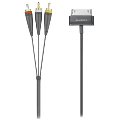 Composite Stereo Video Sync Cable for Samsung Galaxy Tab 30-Pin Media Stream OEM - Image 1 of 4
