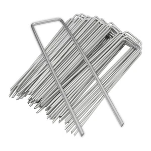 100pk Heavy Duty Galvanised Steel Tent Pegs Metal Camping Ground Sheet - Picture 1 of 4