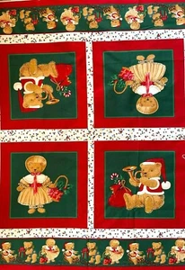 "Panel de almohada de oso de peluche de tela de algodón edredón de algodón Liltex 29"" x 44" - Imagen 1 de 3
