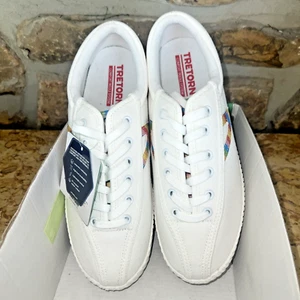 New Tretorn Women’s Ortholite Eco Insoles White Canvas Sneakers Shoes Sz 7.5 M - Picture 1 of 20