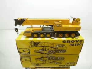 NZG 136 GROVE TM800 MOBILE TELESCOPIC CRANE - YELLOW 1:50 - GOOD IN BOX - Imagen 1 de 9