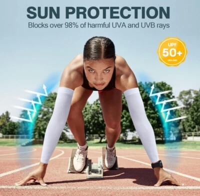 Arm Compression Sleeve Sport Anti-UV Sun Protection Elbow Support Brace Unisex - Image 1 of 4