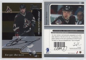 2002 ITG Be A Player Signature Series 2001-02 Buybacks Gold Sergei Berezin Auto