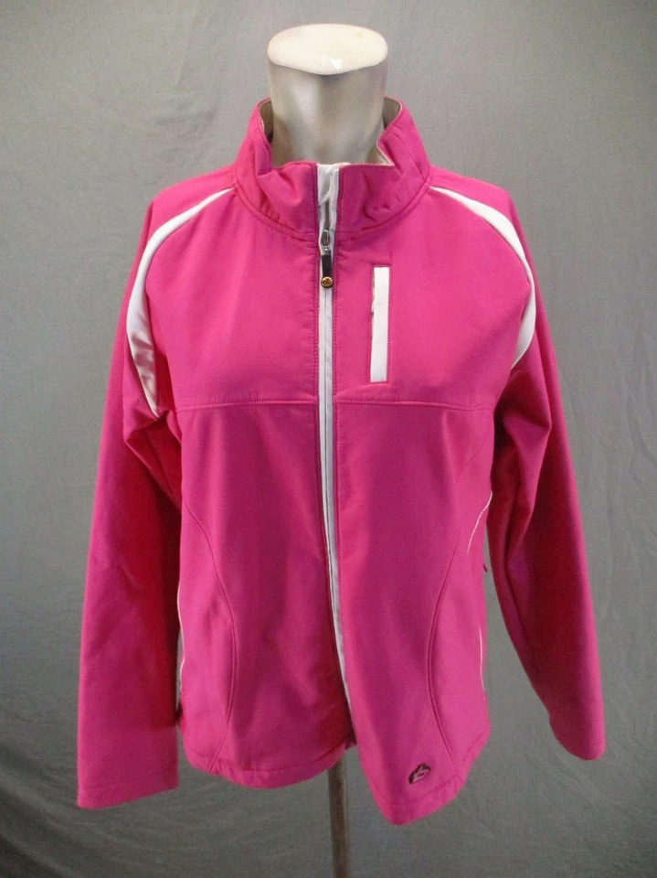 Chaqueta deportiva BOLLE talla L para mujer rosa cremallera completa cuello alto forrada de vellón 140 Foto 1 de 4