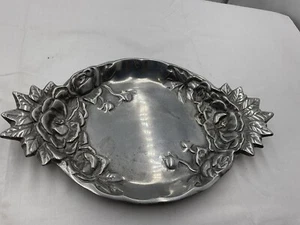 #80.4114 vintage pewter bread tray hand crafted -made in argetina 13.25 long - Picture 1 of 4