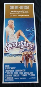 SWING SHIFT póster de película GOLDIE HAWN JONATHAN DEMME INSERTO 1984 - Imagen 1 de 6