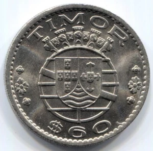 Timor - 1958 60 Centavos KM#12 One Year Type BU - Picture 1 of 2