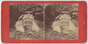 1870er Jahre indianischer Junge in Papoose & Decke - STEREOVIEW - Bild 1 von 2