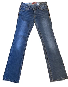 Union Bay Jeans Jeans Girls Size 16R Adjustable Waist Embellished Button Pockets - Picture 1 of 12