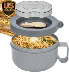 28 Oz Soup Bowl with Handles, Microwave Ramen Bowl with Lid for Soup and Inst... - Picture 1 of 7