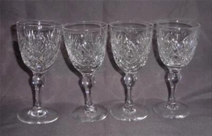 4 THOMAS WEBB "ST. ANDREWS" WINE GLASSES 4-7/8" EUC ENGLAND - Picture 1 of 6