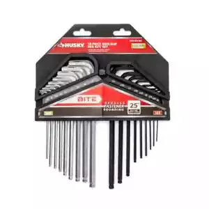 Husky BITE SAE/Metric Non-Slip Hex Key Set (18-Piece) - Picture 1 of 10