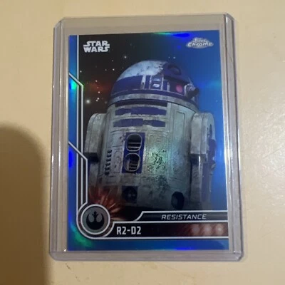 R2-D2 #/150 2023 Topps Chrome Star Wars Blue Refractor #65 - Image 1 of 2