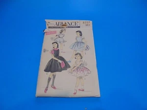 VTG  Advance Sewing Pattern 8327 Girls Sleevless Dress Jumper & Blouse Slip 6 - Picture 1 of 3