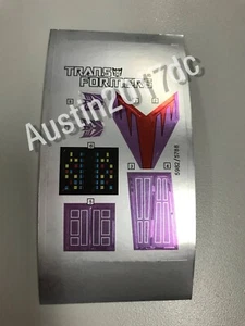 Vintage Transformers G1 Cyclonus Sticker Replacement Decepticon For Repair - Picture 1 of 2