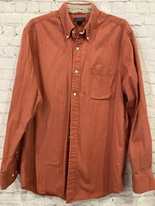 Camisa de vestir para hombre Saddlebred con botones grande naranja manga larga algodón informal - Imagen 1 de 8
