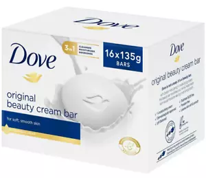 16 x Dove Beauty Cream Bar Original Soap Bath Moisturising Soaps Bulk 135g - Picture 1 of 5