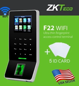 Access Control System Biometric Fingerprint zkteco f22 wifi, ADMS attendance.USA - Picture 1 of 5