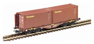 PT Trains 100202 carro Intermodale NS portacontainer Sgmmnss TOUAX e due 20" - Imagen 1 de 1
