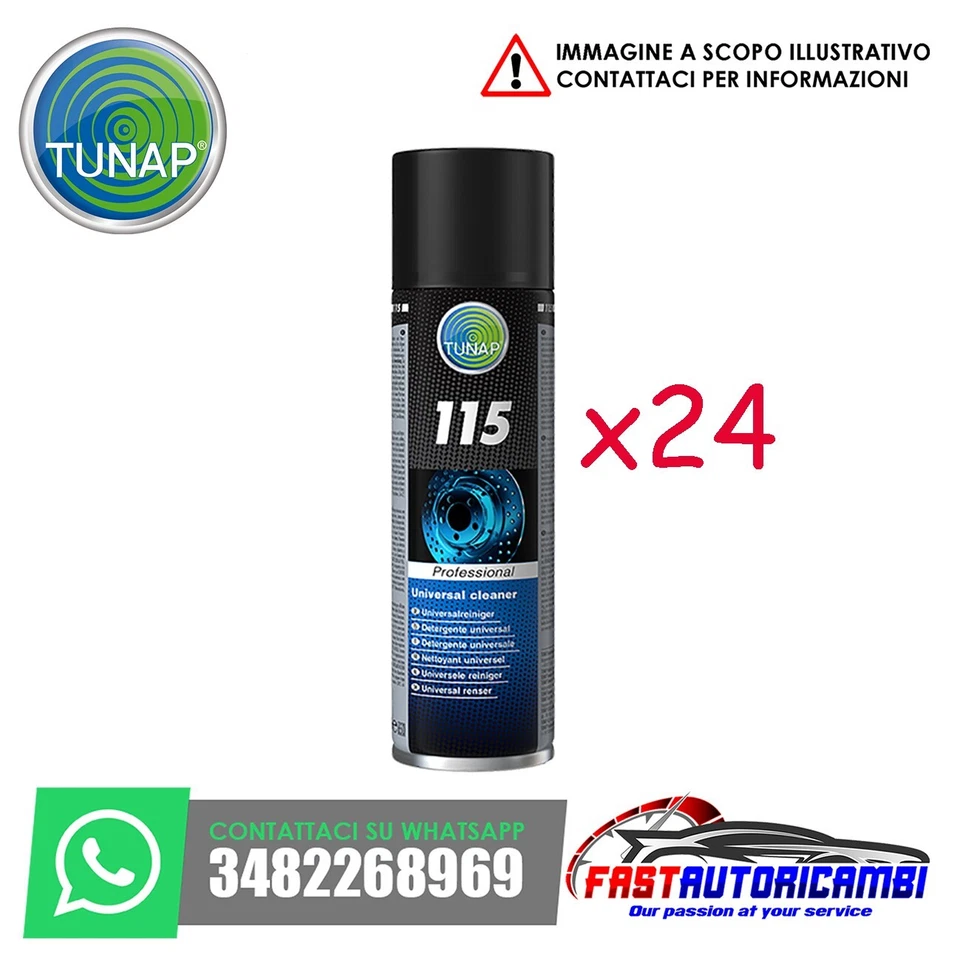 X24 PULITORE FRENI TUNAP 115 DETERGENTE SGRASSANTE UNIVERSALE AUTO MOTO 500 ML