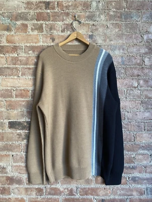 Suéter Zegna Tech Merino para hombre, talla XL bloque a rayas Foto 1 de 4