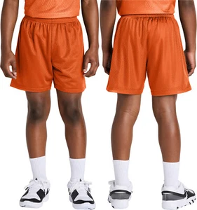 YOUTH KIDS Mesh 5 Inch Inseam Shorts Team Gym Basketball Moisture Wicking XS-XL - Picture 1 of 14
