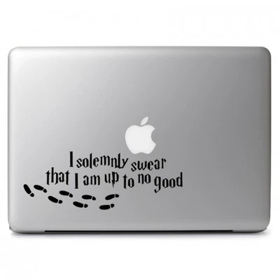 I Solemnly Swear That I Am up to No Good for Macbook Laptop Car Decal Sticker - Image 1 of 4