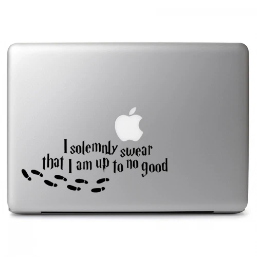 Calcomanía adhesiva I Solemnly Swear That I Am up to No Good for Macbook Laptop Car Foto 1 de 4