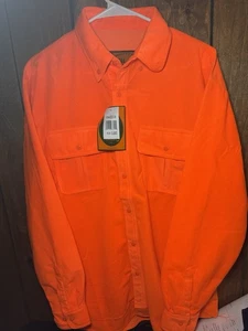 NEW NWT TRAIL CREST HUNTER ORANGE LONG SLEEVE BUTTON UP SHIRT XL - Picture 1 of 12