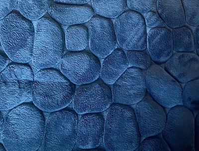 3x Bad Teppiche Matten Vorleger Kiesel Design Optik Blau (TCM) Memory Schaum - Bild 1 von 4