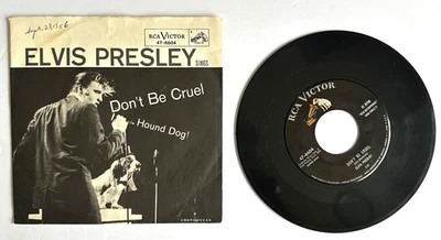 ELVIS PRESLEY W/PICTURE SLEEVE 45 HOUND DOG/DON'T BE CRUEL:  RCA VICTOR  1956 - Image 1 of 4