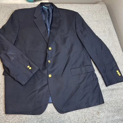 Blazer Ralph Lauren Para Hombres 50L Azul Marino 100% Lana Dos Botones Abrigo Deportivo Chaqueta Foto 1 de 4