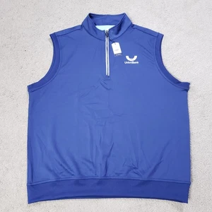 NWT johnnie-O Jacket Vest Men XL Blue Del Prep-Formance 1/4 Zip Pullover - Picture 1 of 8