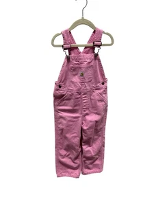 Baberos de lona rosa Carhartt para niña talla 4T - Imagen 1 de 8