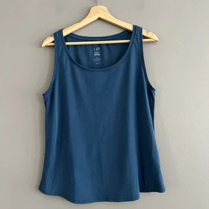 Camiseta sin mangas J.Jill Perfect Pima verano playa informal náutica grande pequeña azul - Imagen 1 de 8