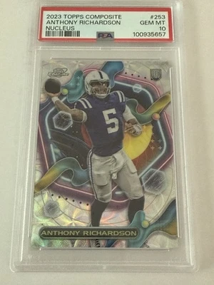 2023 Topps Chrome Composite Cosmic Nucleus Anthony Richardson Rookie Card PSA 10 - Image 1 of 2