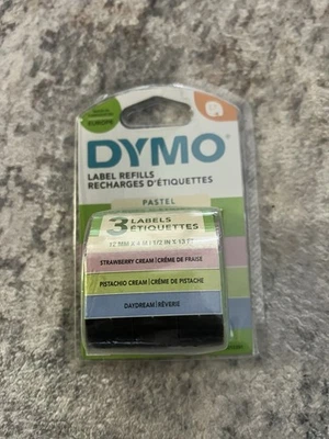 DYMO LT Label Refills 3 Pack Pastel Colors 12mm x 4m LetraTag Label Maker Tapes - Image 1 of 3
