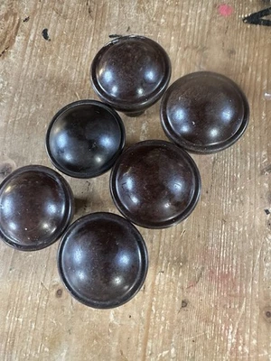 Manija de perilla de puerta de baquelita vintage Art Deco años 30 antigua x 6 Foto 1 de 4