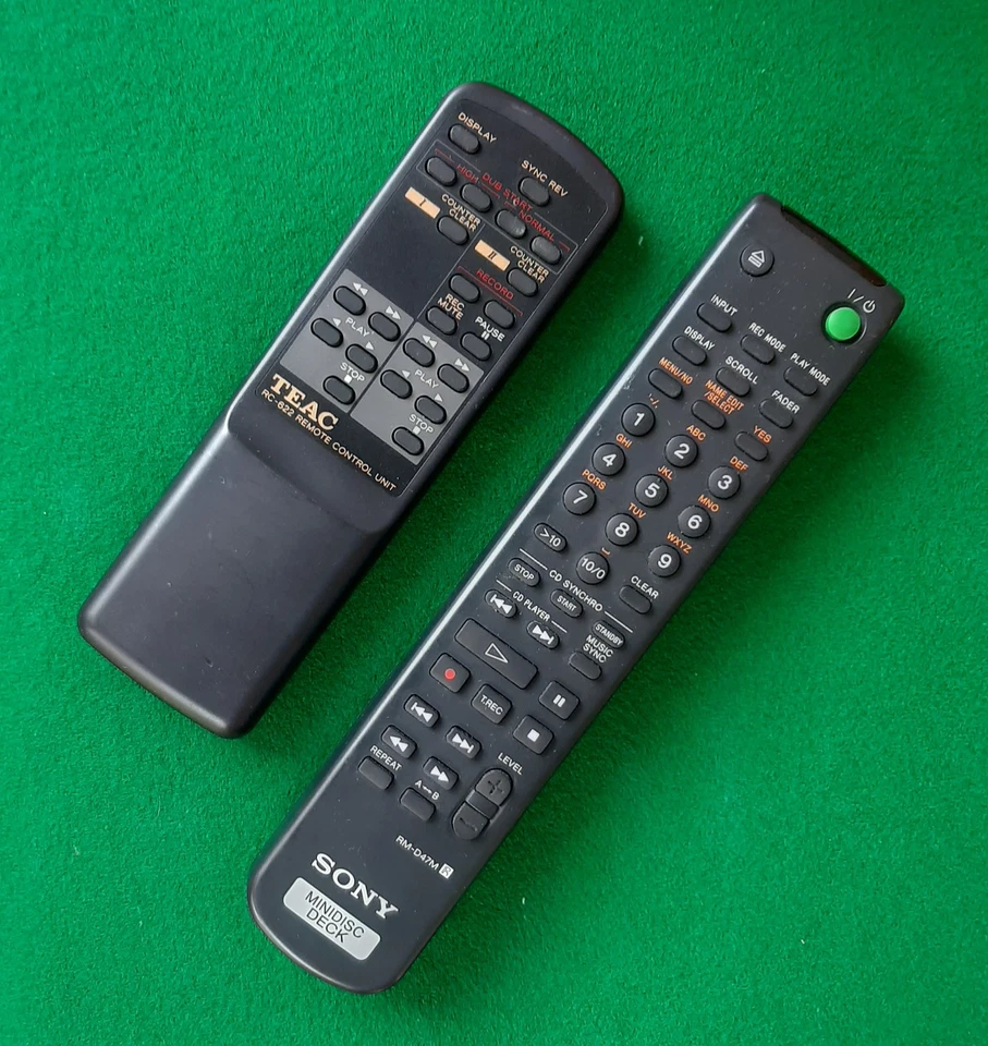 Genuine TEAC remote control RC-622 and SONY RM-D47M - Image 1 of 1