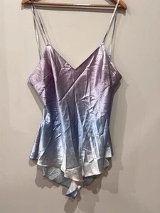 Victoria’s Secret Coquette Teddy Lingerie L Ombré Pastels Open Tie Back Romper - Picture 1 of 8