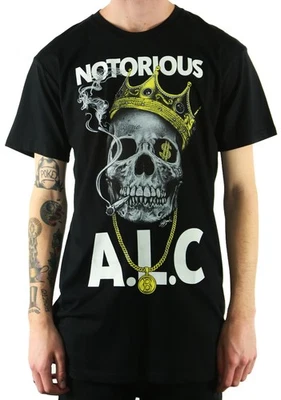Camiseta ALC APPAREL Notoria Calavera Tatuaje Arte Ropa de Calle Ajustada L NUEVA Foto 1 de 2