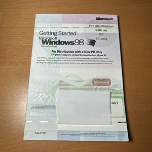 Vintage Microsoft Windows 98 getting started book With Product Key, NO CD - Picture 1 of 2